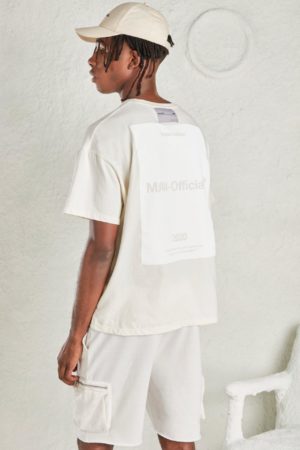 Mens White Man Oversized Tee With Large Back Print loving the sales