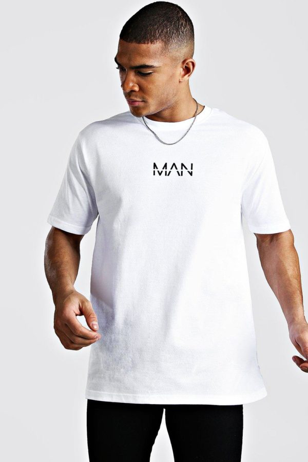 Mens White Oversized Original Man T-Shirt loving the sales