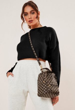Petite Black Basic Super Cropped Knitted Jumper loving the sales