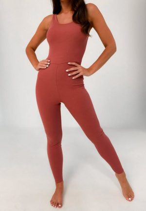 Pink Rib Sleeveless Loungewear Jumpsuit loving the sales