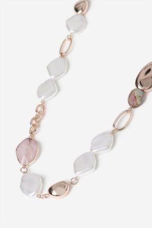 Rose Gold Pearl Rope Necklace