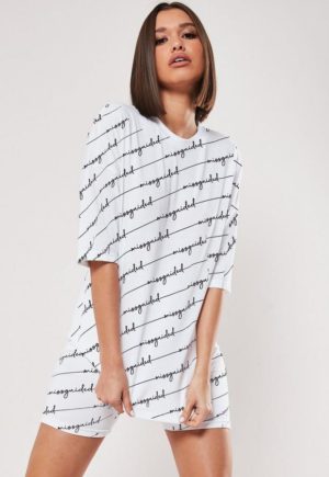 Tall White Co Ord Missguided All Over Print T Shirt loving the sales