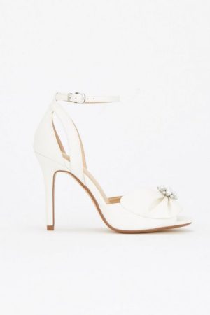 White Pearl Detailed High Heel Sandal