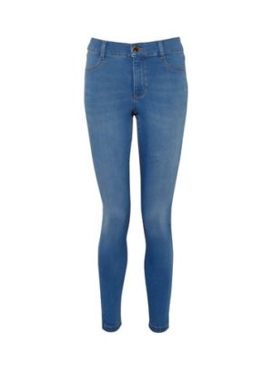Womens Blue Midwash Frankie Denim Ankle Grazer Jeans