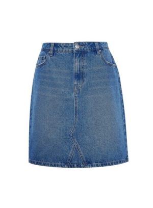 Womens Dp Tall Blue Denim Skirt