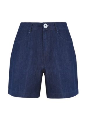 Womens Indigo Bermuda Shorts - Blue