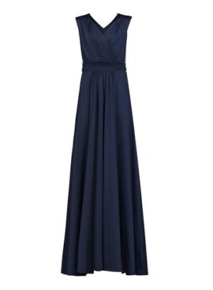 Womens Jolie Moi Navy Wrap Maxi Dress - Blue