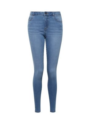 Womens Light Wash 'Ellis' Denim Skinny Fit Jeans - Blue