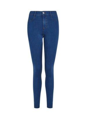 Womens Mid-Wash Blue 'Frankie' Super Soft Skinny Denim Jeans