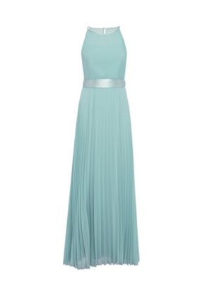 Womens Showcase Green Bridesmaids 'Thyme' Lucy Pleated Maxi Dress