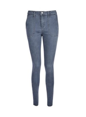 Womens Tall Charcoal Utility 'Darcy' Jeans - Grey