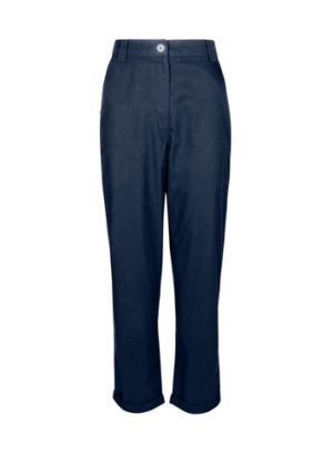 Womens Tall Navy Cropped Trousers - Blue