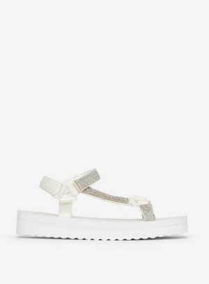 Womens White 'Frappe' Sports Sandals