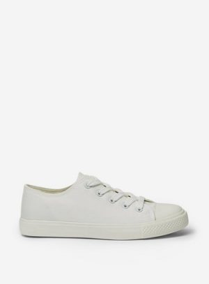 Womens Wide Fit White 'Icon' Trainers