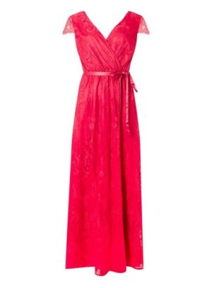 Womens 'showcase Fuchsia 'Isla' Lace Maxi Dress - Red