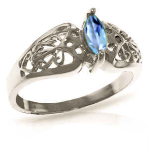 Blue Topaz Filigree Ring 0.2 Ct In Sterling Silver loving the sales