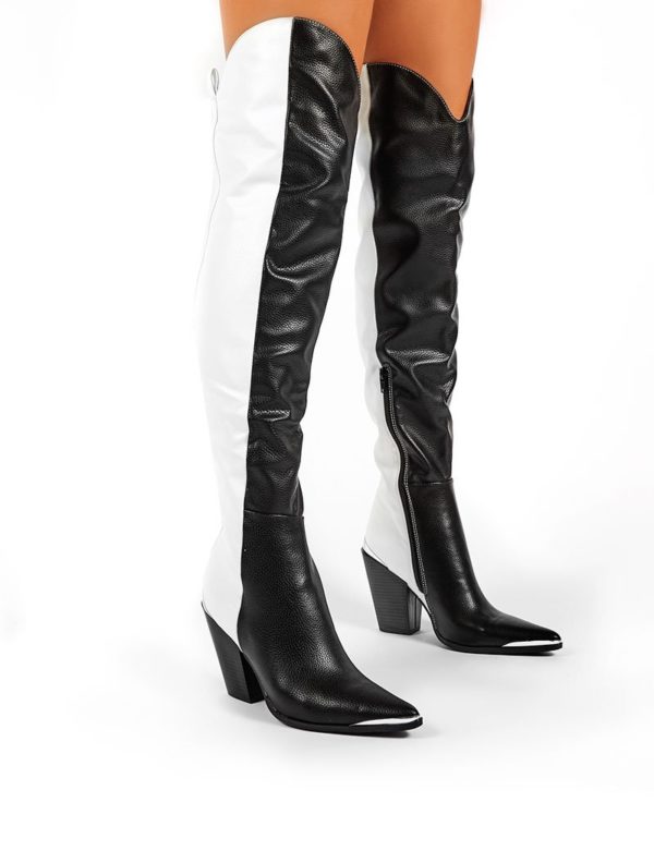 Honor Mono Western Block Heeled Knee High Boots loving the sales