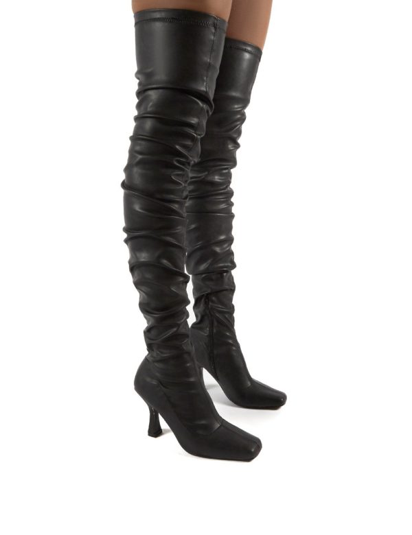 Outlaw  Ruched Over The Knee Heeled Boots