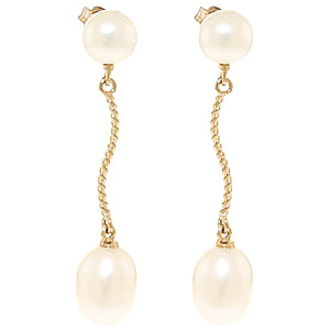 Pearl Twist Stem Drop Earrings 10 Ctw In 9ct Gold loving the sales