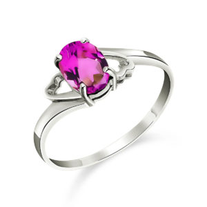 Pink Topaz Classic Desire Ring 1 Ct In 9ct White Gold loving the sales