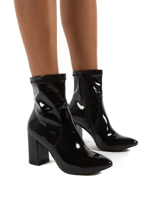 Raya Pointed Toe Ankle Boots  Patent