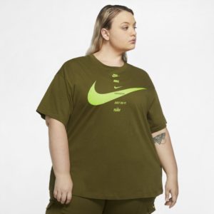 Nike Plus Size - Sportswear Swoosh Women's Short-Sleeve Top - Green loving the sales