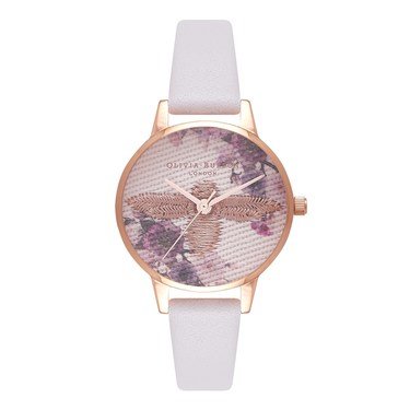 Olivia Burton Embroidered Dial Blush & Rose Gold Watch loving the sales