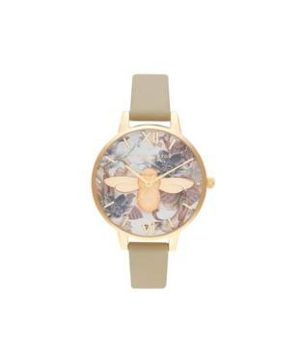 Olivia Burton Marble Floral 3d Bee Sand + Gold Watch loving the sales