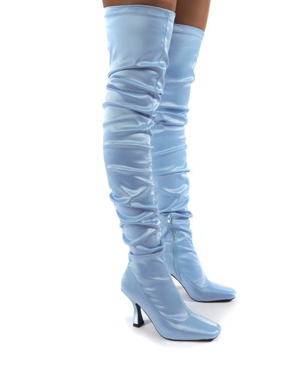 Outlaw  Ruched Over The Knee Heeled Boots