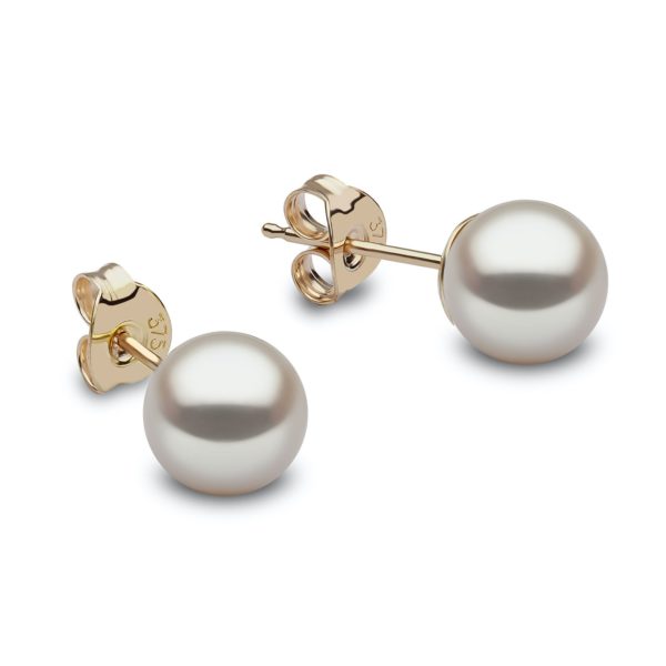 9ct Gold 7-7.5mm Cultured Fresh Water Pearl Stud Earrings loving the sales