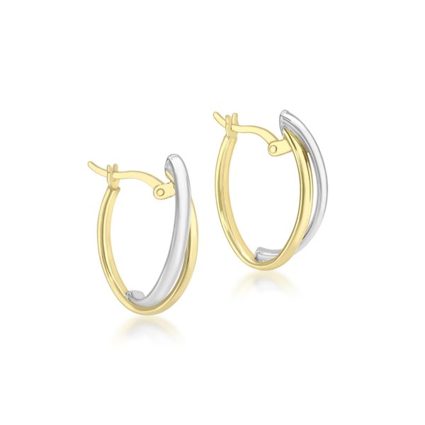 9ct Gold Double Front Hoop Earrings loving the sales