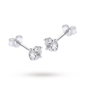 9ct White Gold 5mm Cubic Zirconia Stud Earrings loving the sales