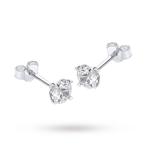 9ct White Gold 5mm Cubic Zirconia Stud Earrings loving the sales