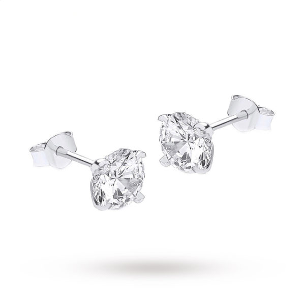 9ct White Gold 7mm Cubic Zirconia Stud Earrings loving the sales