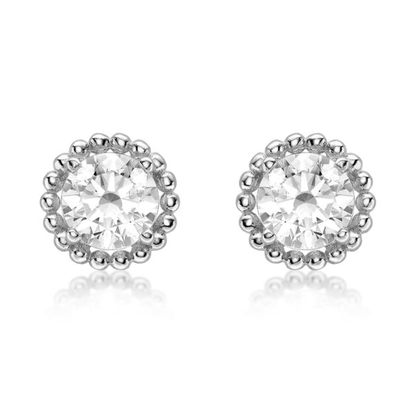 9ct White Gold Cubic Zirconia Halo Stud Earrings loving the sales