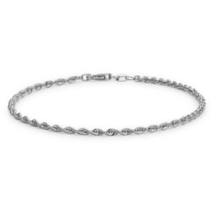 9ct White Gold Hollow Rope Bracelet loving the sales