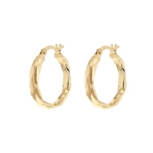 9ct Yellow Gold 18.5mm Creole Hoop Earrings loving the sales
