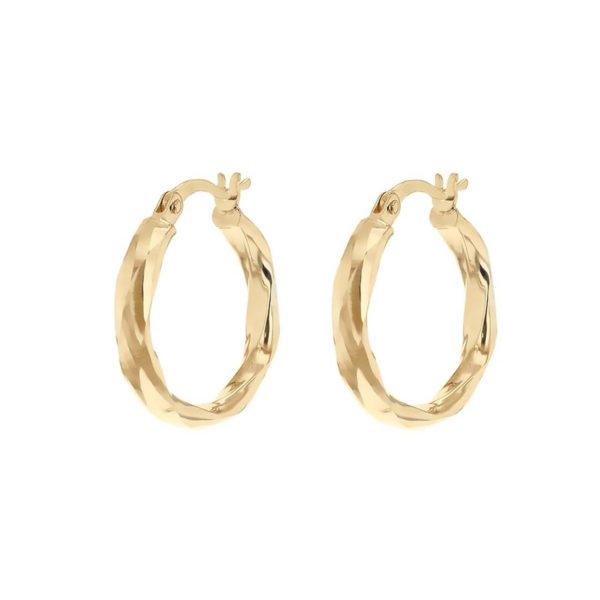 9ct Yellow Gold 18.5mm Creole Hoop Earrings loving the sales