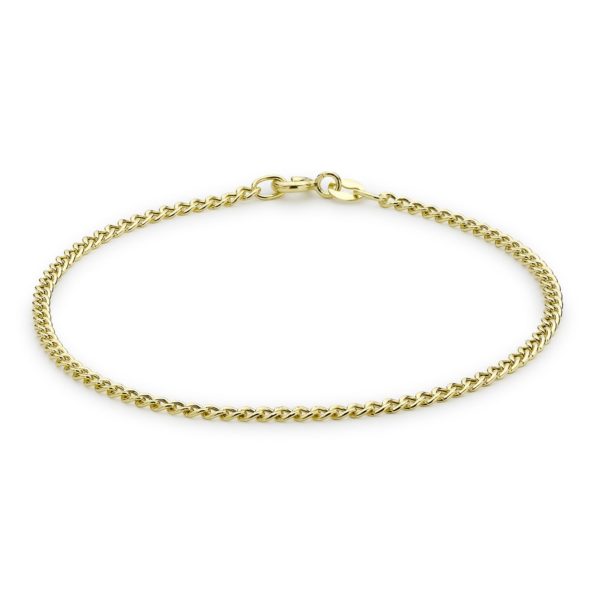 9ct Yellow Gold 2mm Curb Chain Bracelet loving the sales