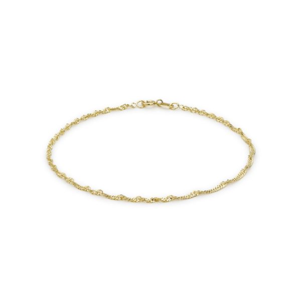 9ct Yellow Gold 30 Twist Curb Chain Bracelet loving the sales