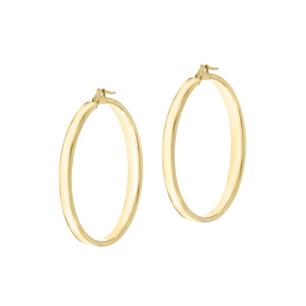 9ct Yellow Gold 35mm Polished Creole Hoop Earrings loving the sales