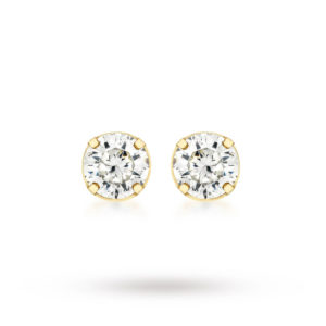 9ct Yellow Gold 4mm Cubic Zirconia Stud Earrings loving the sales