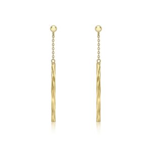 9ct Yellow Gold Bar Drop Earrings loving the sales