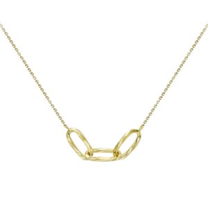 9ct Yellow Gold Diamond Cut Linked Ovals Necklace loving the sales