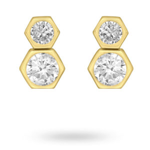 9ct Yellow Gold Double Hexagon Stud Earrings loving the sales