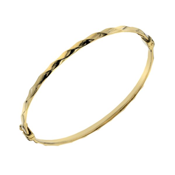 9ct Yellow Gold Half Twisted Bangle loving the sales
