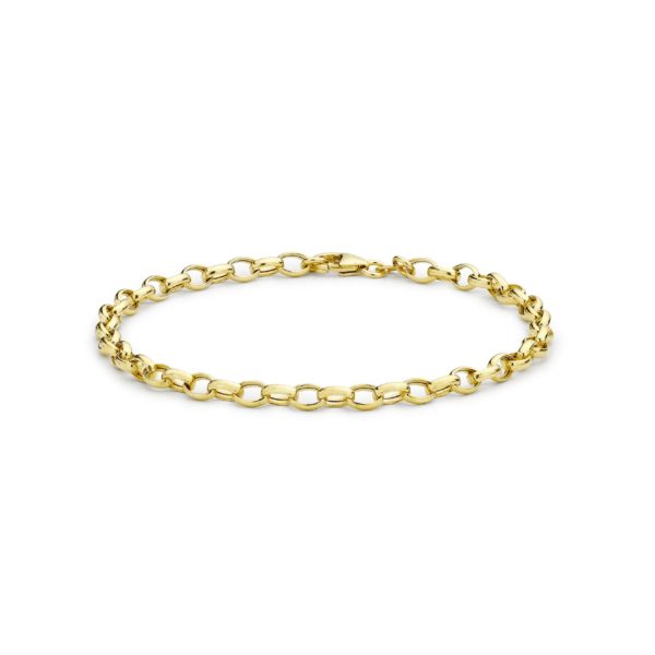 9ct Yellow Gold Hollow Oval Belcher Bracelet loving the sales