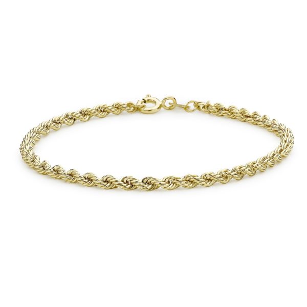 9ct Yellow Gold Hollow Rope Bracelet loving the sales