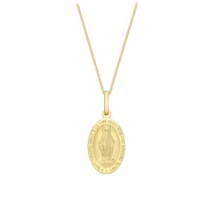 9ct Yellow Gold Oval Mary Pendant loving the sales