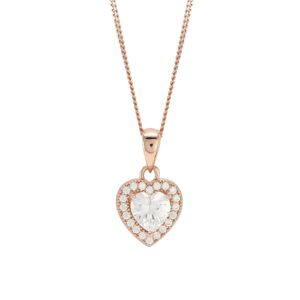 Rose Gold Plated Cubic Zirconia Heart Pendant loving the sales